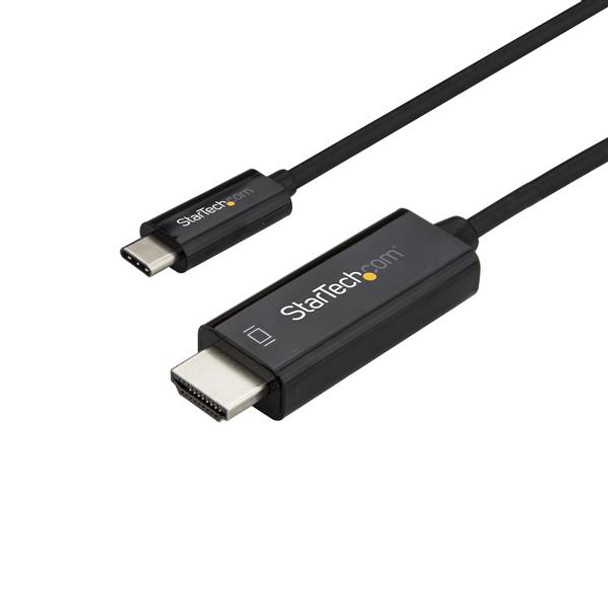 StarTech.com 6ft (2m) USB C to HDMI Cable - 4K 60Hz USB Type C to HDMI 2.0 Video Adapter Cable - Thunderbolt 3 Compatible - Laptop to HDMI Monitor/Display - DP 1.2 Alt Mode HBR2 - Black 98858