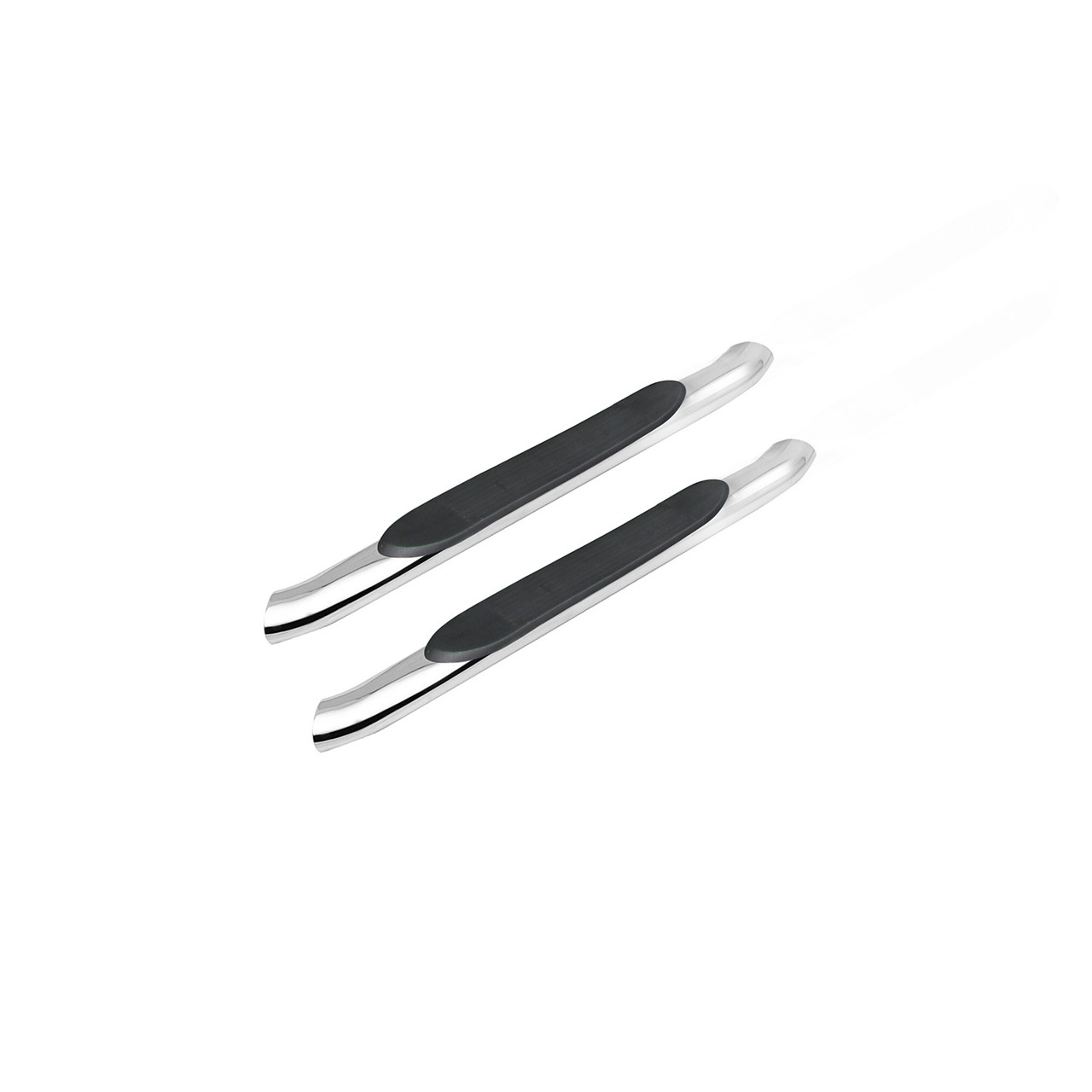 4 in. Oval with 30 Degree Bend Nerf Bar Stainless Steel - 5-430393