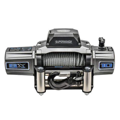 SX10 10000 lb 12V DC Winch with Steel Wire Rope Graphite - 1710200