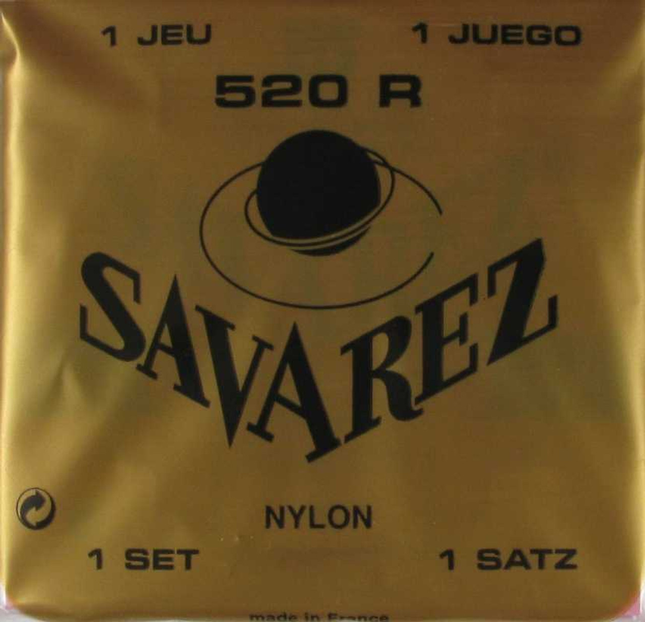 Savarez 520R Traditional Classical Guitar Strings, High Tension