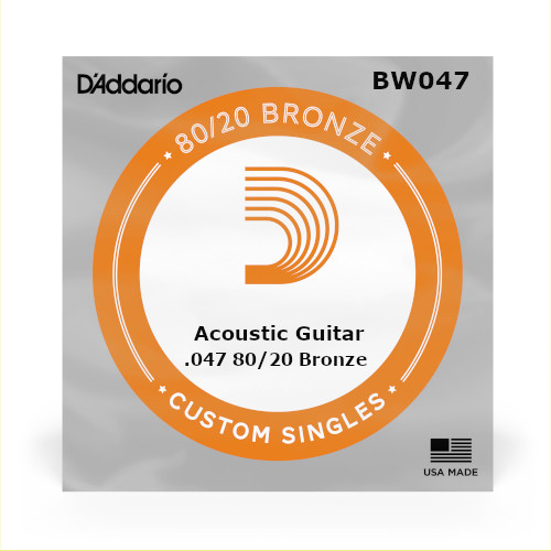 D'Addario Acoustic 80/20 Bronze .047, BW047 D'Addario Acoustic 80/20 Bronze .047, BW047