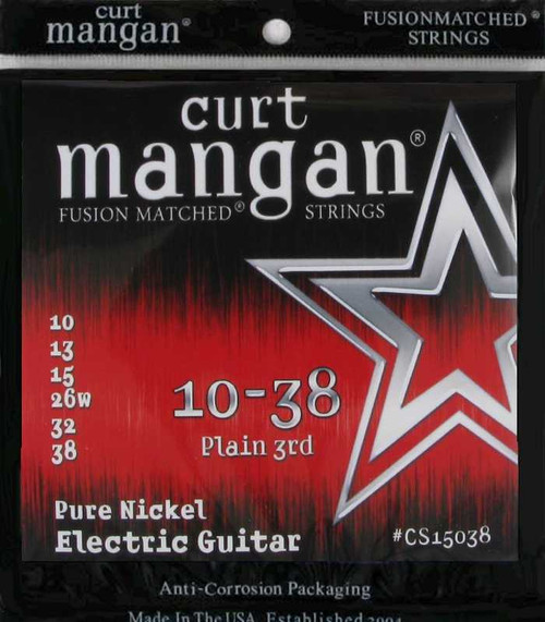 Curt Mangan Pure Nickel Wound Set, .010 - .038, CS15038 Curt Mangan Pure Nickel Wound Set, .010 - .038, CS15038