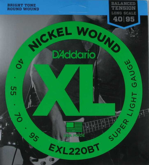 D'Addario Electric Bass XL Balanced Tension, .040 - .095, EXL220BT