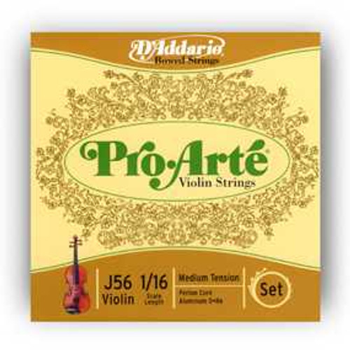 D'Addario Violin Pro-Arte 1/16 Size Medium, J56-1/16