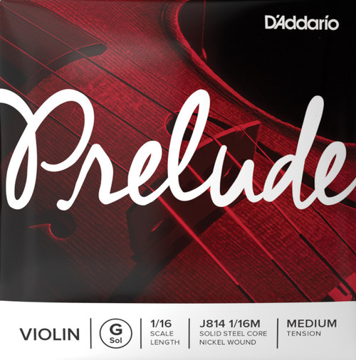 D'Addario Violin Prelude G Nickel Wound Medium Tension 1/16 Ball End, J814-1/16 D'Addario Violin Prelude G Nickel Wound Medium Tension 1/16 Ball End, J814-1/16