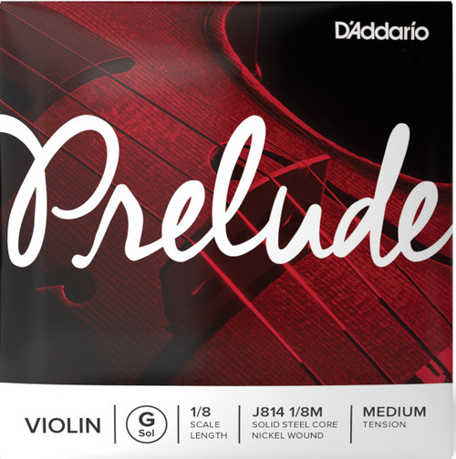 D'Addario Violin Prelude G Nickel Wound Medium Tension 1/8, J814-1/8 D'Addario Violin Prelude G Nickel Wound Medium Tension 1/8, J814-1/8