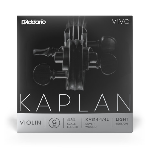 D'Addario Kaplan Vivo Light Violin Silver Wound Synthetic Core G, KV314-4/4L KV314-4/4L JustStrings.com D'Addario Kaplan Vivo Light Violin Silver Wound Synthetic Core G, KV314-4/4L KV314-4/4L JustStrings.com