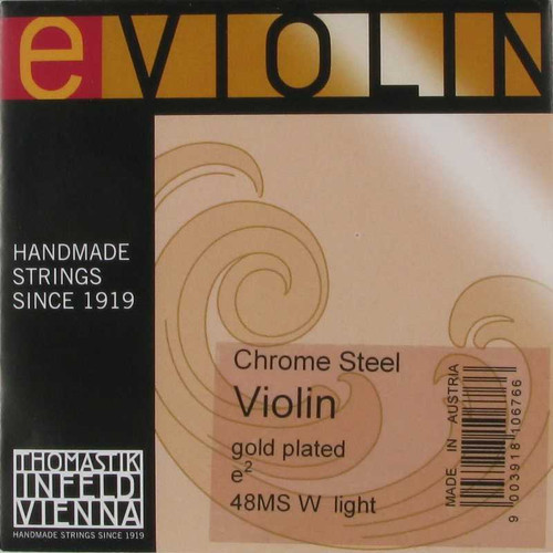Thomastik-Infeld eViolin E  - Gold Plated 4/4 Size Weich Loop End, 48W-MS