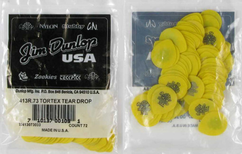 Dunlop Tortex Standard .73 Yellow, bag of 72, 418R73 Dunlop