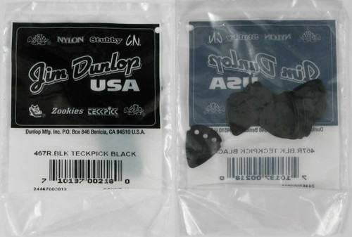 Dunlop TeckPick Black, bag of 12, 467RBLK