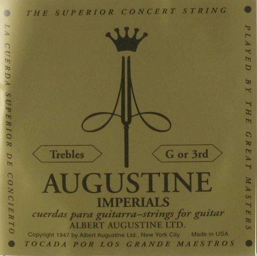 Augustine Low Tension Bass String for Guitar - "Black" - Silver Plated - 6th D - Single String, IMP3 Augustine Low Tension Bass String for Guitar - "Black" - Silver Plated - 6th D - Single String, IMP3