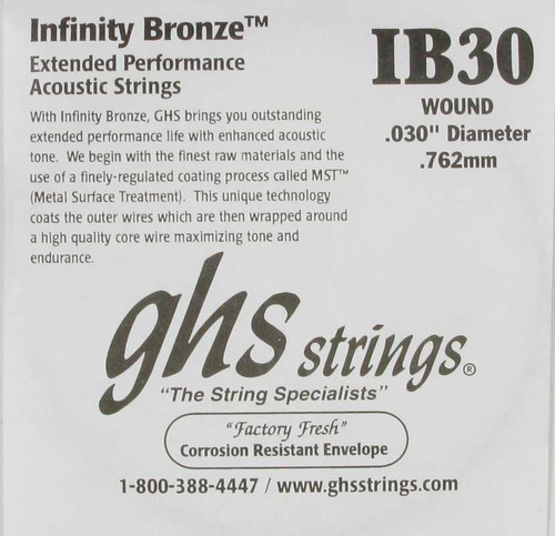 GHS Acoustic Guitar Infinity Bronze .030, IB30