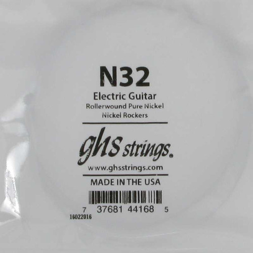 GHS Pure Nickel Rollerwound (Semi-flat) .032, N32