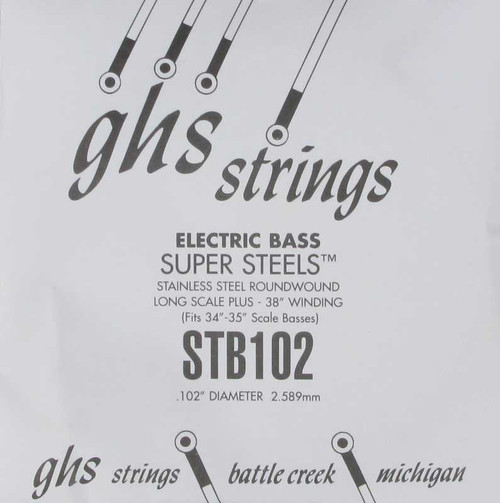 GHS Single String - Super Steels Long Scale Plus .102, STB102 GHS Single String - Super Steels Long Scale Plus .102, STB102