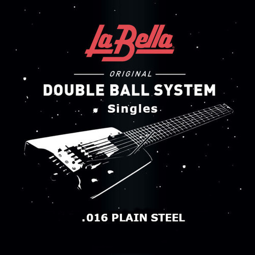 La Bella Plain Steel Double Ball End Single String, .016, S016 La Bella Plain Steel Double Ball End Single String, .016, S016