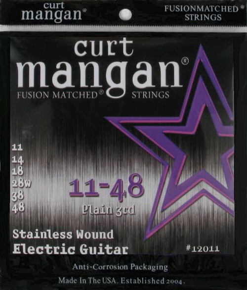 Curt Mangan Stainless Set, .011 - .048, 12011 Curt Mangan Stainless Set, .011 - .048, 12011