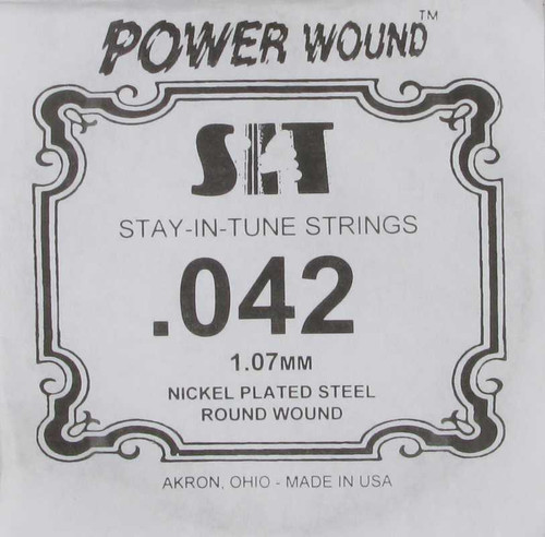 S I T Strings Electric Guitar Power Wound (Nickel) .042, 042PW S I T Strings Electric Guitar Power Wound (Nickel) .042, 042PW