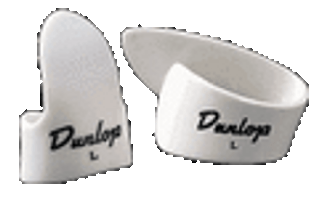 Dunlop White Plastic Fingerpicks and Thumbpicks