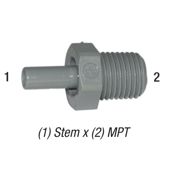Stem Adapter, 1/2in Stem x 1/2in MPT, PI051624S | Sonny's