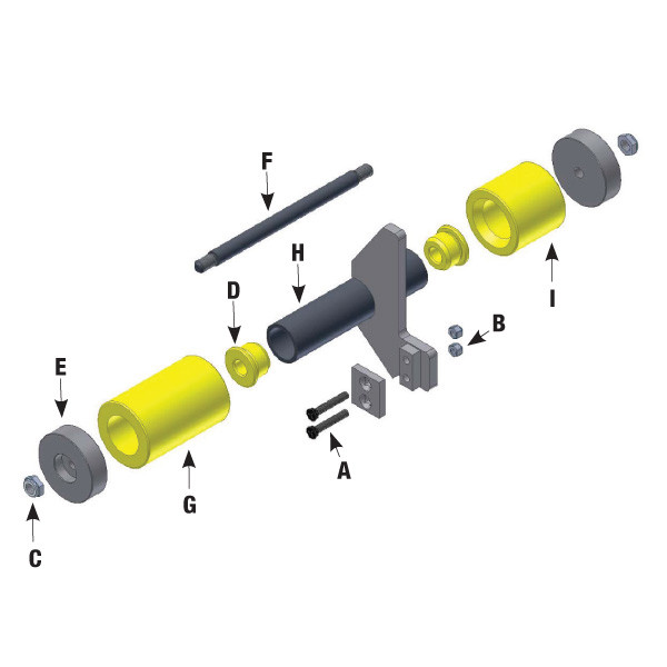 Roller Assembly 2 Wheel With Log Chain Attachment For Pdq Pdq1555