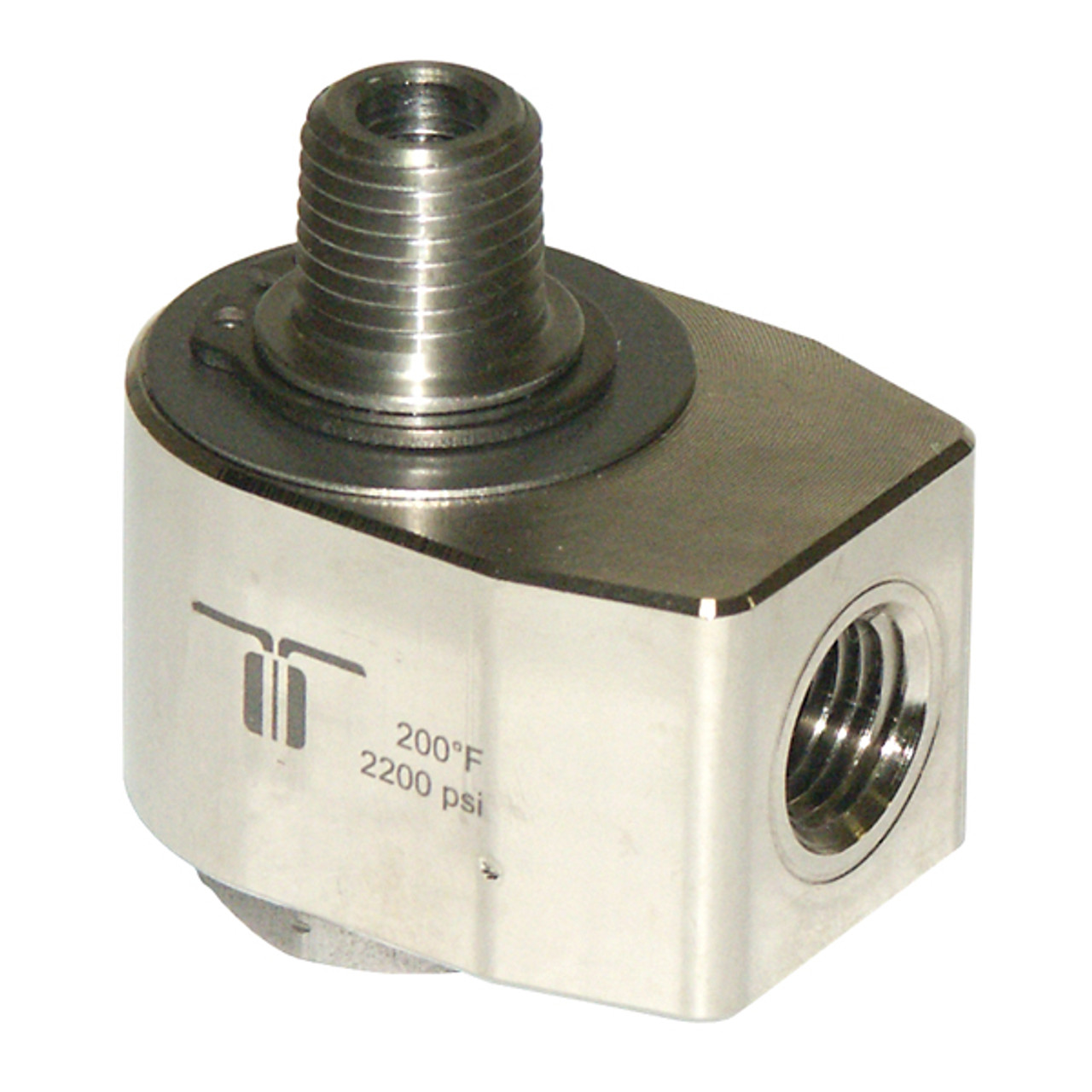 90° Boom Swivel, 3/8in FPT x G1/4in Male 2200PSI, 200°F, 30RPM