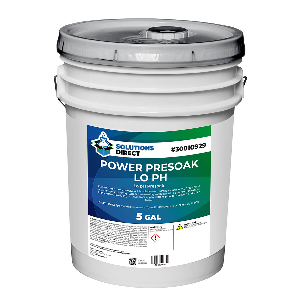 Power Presoak Lo pH, 5-Gallon Pail | Sonny's