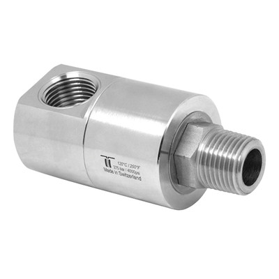 Mosmatic Swivel, 1/2in FPT x 1/2in MPT, 4000PSI, 250°F, 30RPM, Stainless Steel, DGE 90° Series 34.873