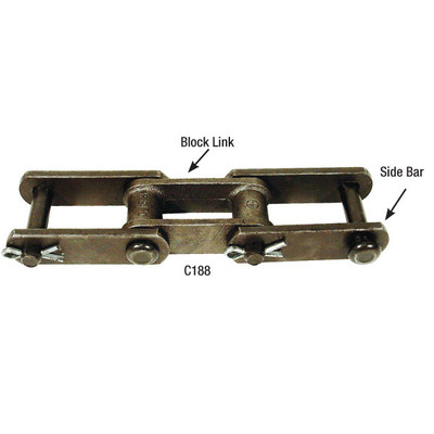 Pin and Cotter, 10ft Section, 2.609 Chain Pitch for C188 Chain