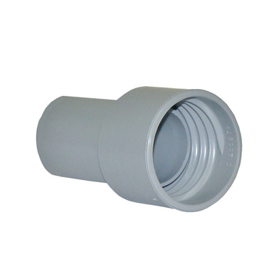 Vacuum Cuff Rigid, 1-1/2in I.D. Smooth Nozzle Adapter x 1-1/2in I.D. Threaded, Gray