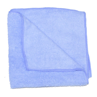 Microfiber Towels, 16-1/4in x 16-1/4in, Bag of 24, Blue