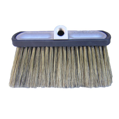 Foam Brush, Brass 1/2 FPT, 4-3/4in Hogs Hair Bristle, Aluminum Head Black Bumper, Erie Brush 212390