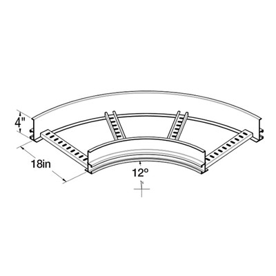 Cable Tray, Horizontal 90° Elbow Tray