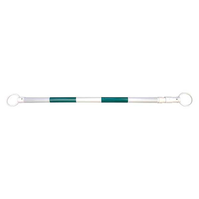 Retractable Safety Cone Bar, Expands from 3.35ft - 6.6ft, Green and White