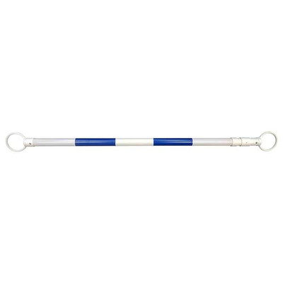 Retractable Safety Cone Bar, Expands from 3.35ft - 6.6ft, Blue and White