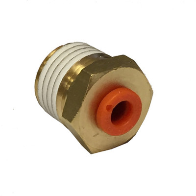 Male Connector, 5/32in Tube x 1/4in MPT, 145PSI, Pack of 10, SMC One Touch Fitting KQ2H03-35AS