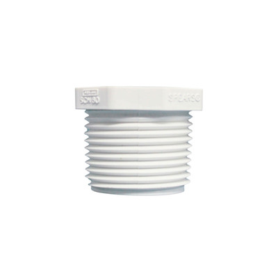 Reducer Bushing, 1/2in MPT x 3/8in FPT, PVC SCH40, White