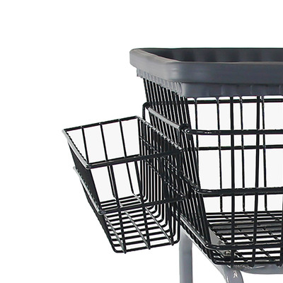 Laundry Cart Side Accessory Basket, 19-1/2in x 4-1/2in x 6in