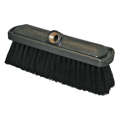 Foam Brush, Brass 1/2 FPT, 2-1/2in Black Nylon Filament, Black Plastic Head and Bumper, Erie Brush 213500