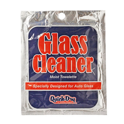Glass Cleaner Towelette, 12in x 12in, Quick Dry, Vending Pack of 100