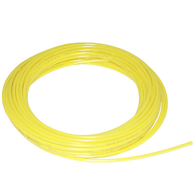 Tubing, 3/8in O.D. x 1/4in I.D. 100PSI, 100ft L, Polyethylene, Yellow