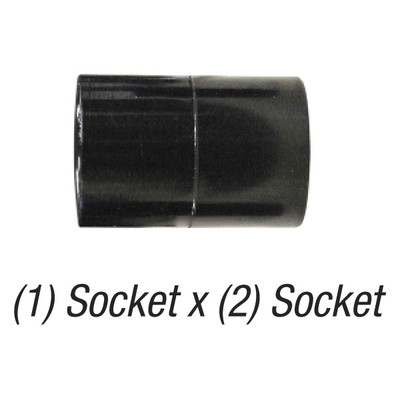Coupler, 1/2in SLP Socket x 1/2in SLP Socket, PVC SCH40, Black