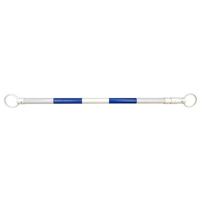 Retractable Safety Cone Bar, Expands from 6ft - 10.5ft, Blue and White