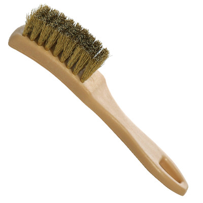 Whitewall and Sidewall Tire Brush, 7-1/4in L x 1in W, 3/4in Bristle L, Brass Wire Filament, S.M. Arnold 85-806