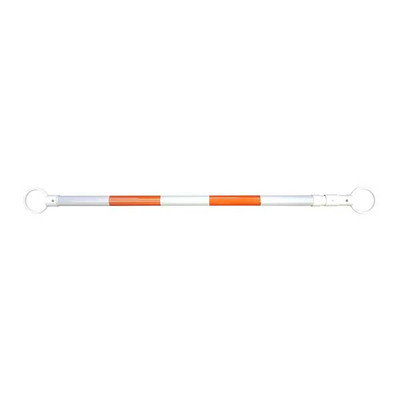 Retractable Safety Cone Bar, Expands from 3.35ft - 6.6ft, Orange and White