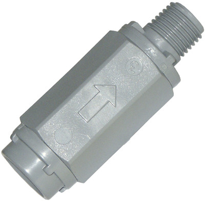 Check Valve, 1/4in MPT x 1/4in FPT, 125PSI, PVC, Specialty 426F4M