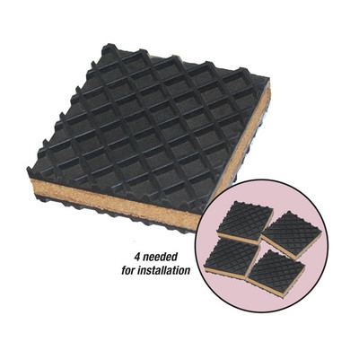 Vibration Isolator Pad, 4in x 4in Neoprene Reinforce Cork, Ingersoll Rand IR-32321002