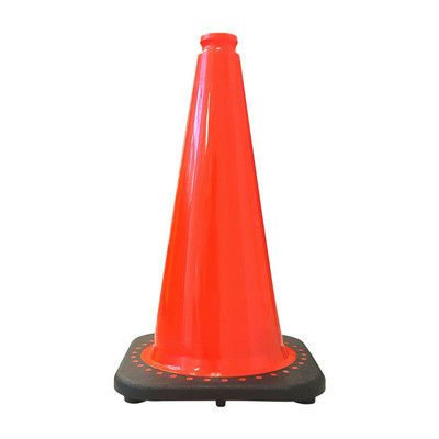 Traffic Cone, 18in H, Orange, 3lb Black Base