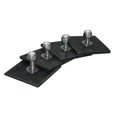 Slide Pads Set of 4 with Hardware, 2in L x 2in W x 1/8in Thick