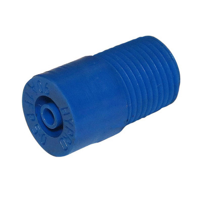 Nozzle, Machined, 1/8in, 80°, PVDF, Blue