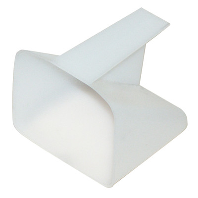 Hand Scoop, 2.66in L x 3.125in W x 3in H, Small 7 oz Capacity, White Polyethylene, Tolco